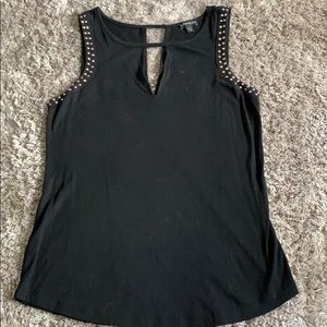 Express tank top with rose gold studs